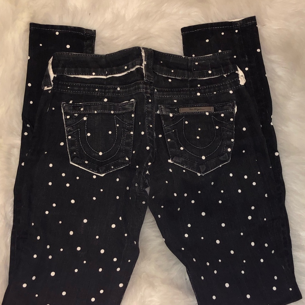 True Religion polka dot skinny jeans (Size 26)